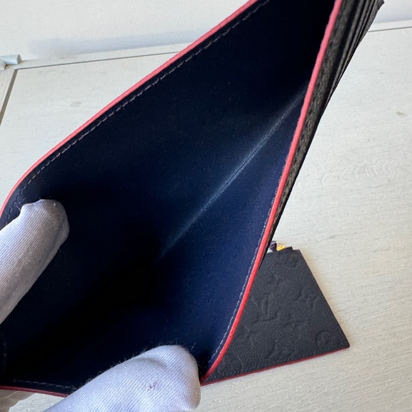 LOUIS VUITTON Felicie Pochette Monogram Empreinte Leather Blue Crossbody Bag - Picture 11 of 11